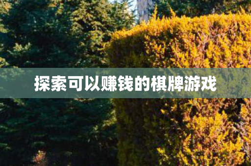 探索可以赚钱的棋牌游戏