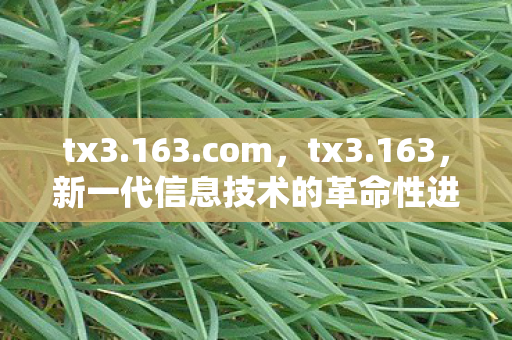 tx3.163.com,tx3.163,新一代信息技术的革命性进展与未来展望 tx3.163.com,tx3.163,新一代信息技术的革命性进展与未来展望