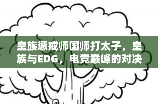 皇族惩戒师国师打太子，皇族与EDG，电竞巅峰的对决