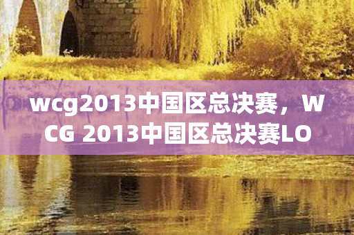 wcg2013中国区总决赛，WCG 2013中国区总决赛LOL，荣耀与激情的碰撞