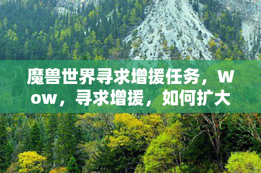 魔兽世界寻求增援任务，Wow，寻求增援，如何扩大自媒体影响力并实现内容创新？