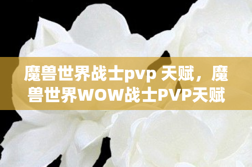 魔兽世界战士pvp 天赋，魔兽世界WOW战士PVP天赋详解与攻略