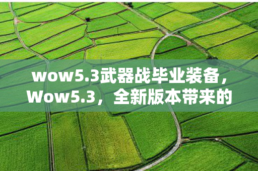 wow5.3武器战毕业装备，Wow5.3，全新版本带来的惊喜与挑战