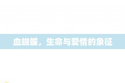 血蝴蝶，生命与爱情的象征