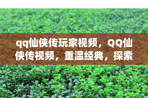 qq仙侠传玩家视频，QQ仙侠传视频，重温经典，探索仙侠世界