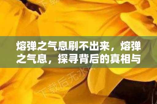 熔弹之气息刷不出来，熔弹之气息，探寻背后的真相与未来走向