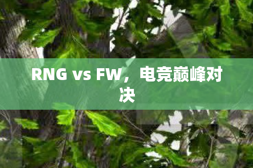 RNG vs FW，电竞巅峰对决