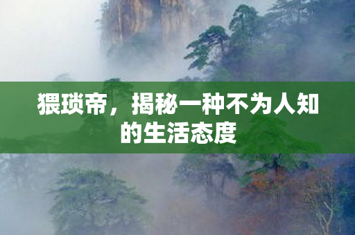 猥琐帝，揭秘一种不为人知的生活态度