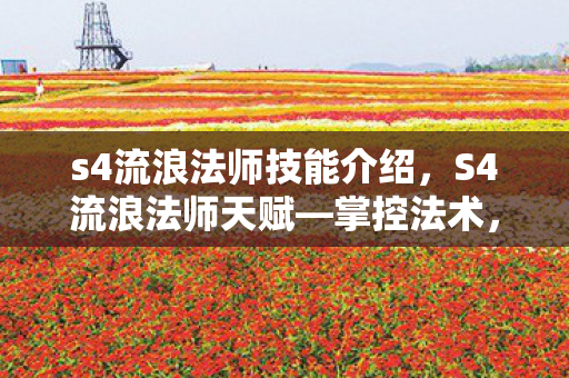 s4流浪法师技能介绍，S4流浪法师天赋—掌控法术，引领战场新潮流