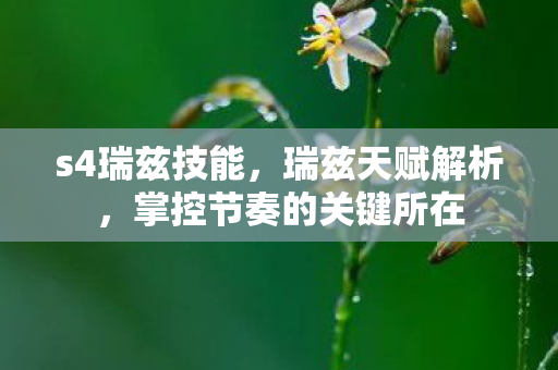 s4瑞兹技能，瑞兹天赋解析，掌控节奏的关键所在