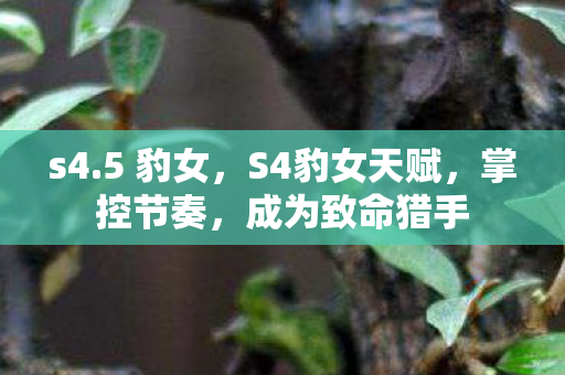 s4.5 豹女，S4豹女天赋，掌控节奏，成为致命猎手
