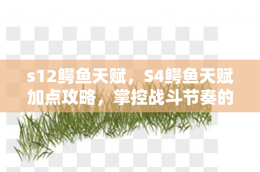 s12鳄鱼天赋，S4鳄鱼天赋加点攻略，掌控战斗节奏的关键所在