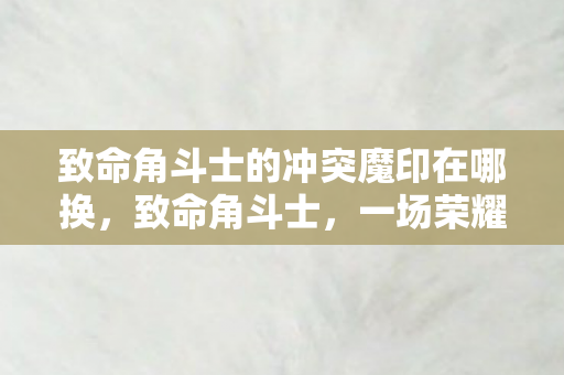 致命角斗士的冲突魔印在哪换，致命角斗士，一场荣耀与力量的较量