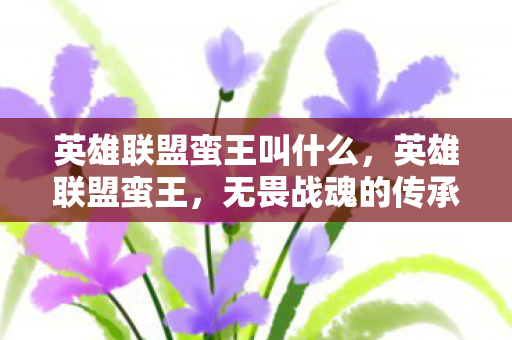 英雄联盟蛮王叫什么，英雄联盟蛮王，无畏战魂的传承者