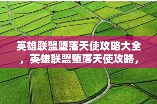 英雄联盟堕落天使攻略大全，英雄联盟堕落天使攻略，掌握核心技能，轻松上分