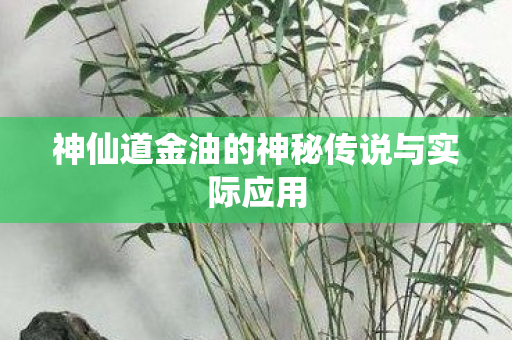 神仙道金油的神秘传说与实际应用
