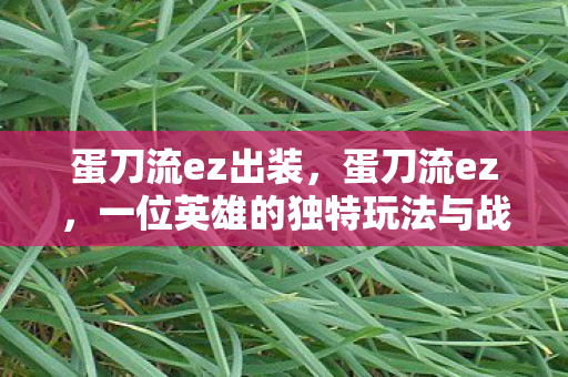 蛋刀流ez出装，蛋刀流ez，一位英雄的独特玩法与战术解析