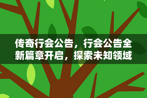 传奇行会公告，行会公告全新篇章开启，探索未知领域，共铸荣耀辉煌