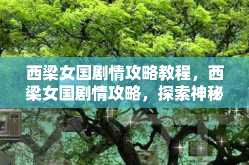 西梁女国剧情攻略教程，西梁女国剧情攻略，探索神秘国度，领略独特魅力