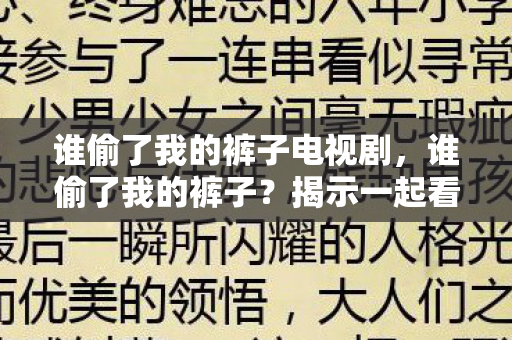谁偷了我的裤子电视剧，谁偷了我的裤子？揭示一起看似简单的失窃事件背后的故事