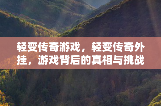 轻变传奇游戏，轻变传奇外挂，游戏背后的真相与挑战