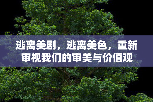 逃离美剧,逃离美色,重新审视我们的审美与价值观 逃离美剧,逃离美色,重新审视我们的审美与价值观