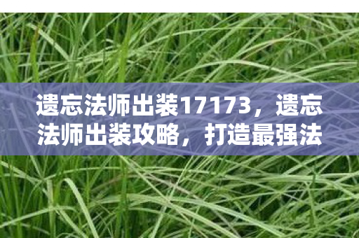 遗忘法师出装17173,遗忘法师出装攻略,打造最强法师装备组合 遗忘法师出装17173,遗忘法师出装攻略,打造最强法师装备组合