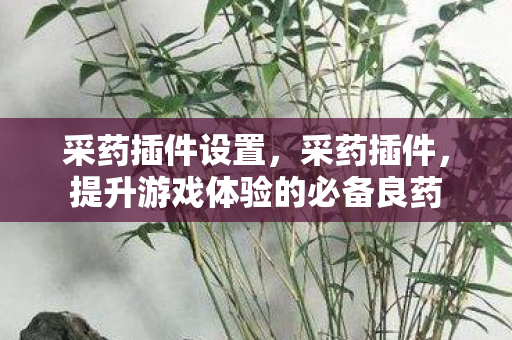 采药插件设置，采药插件，提升游戏体验的必备良药
