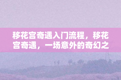 移花宫奇遇入门流程，移花宫奇遇，一场意外的奇幻之旅