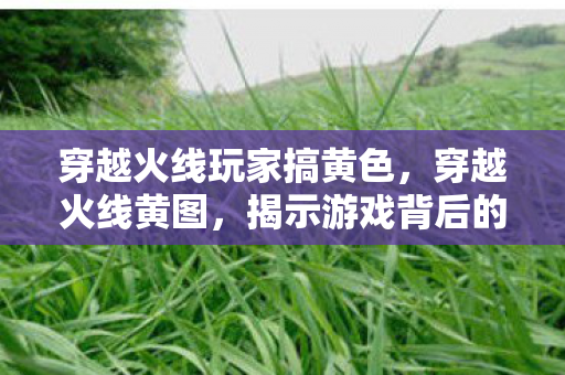 穿越火线玩家搞黄色，穿越火线黄图，揭示游戏背后的秘密与挑战