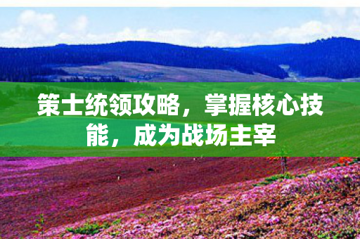 策士统领攻略，掌握核心技能，成为战场主宰
