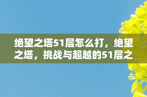 绝望之塔51层怎么打，绝望之塔，挑战与超越的51层之谜