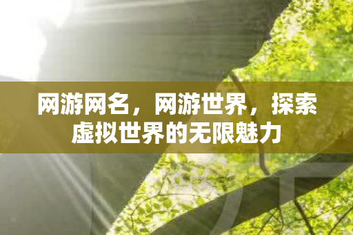 网游网名，网游世界，探索虚拟世界的无限魅力