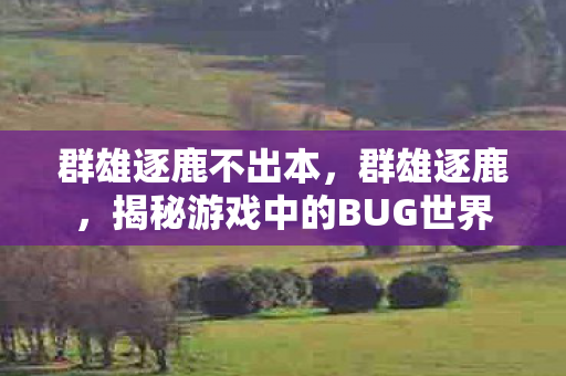 群雄逐鹿不出本，群雄逐鹿，揭秘游戏中的BUG世界