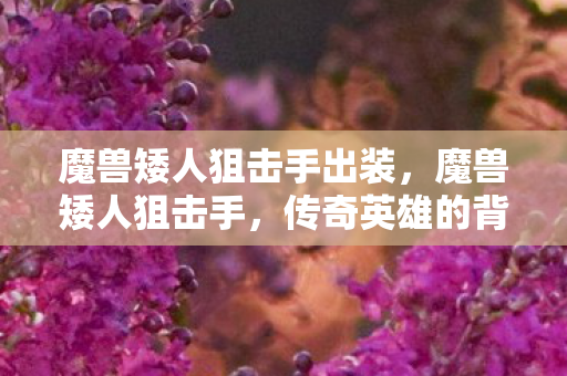 魔兽矮人狙击手出装，魔兽矮人狙击手，传奇英雄的背后故事