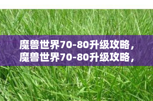 魔兽世界70-80升级攻略，魔兽世界70-80升级攻略，快速飞跃新境界