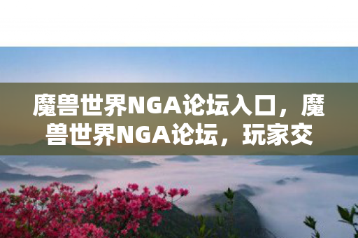 魔兽世界NGA论坛入口,魔兽世界NGA论坛,玩家交流的热土与游戏文化的聚集地 魔兽世界NGA论坛入口,魔兽世界NGA论坛,玩家交流的热土与游戏文化的聚集地