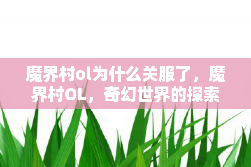 魔界村ol为什么关服了，魔界村OL，奇幻世界的探索与挑战