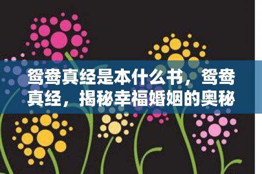 鸳鸯真经是本什么书,鸳鸯真经,揭秘幸福婚姻的奥秘 鸳鸯真经是本什么书,鸳鸯真经,揭秘幸福婚姻的奥秘