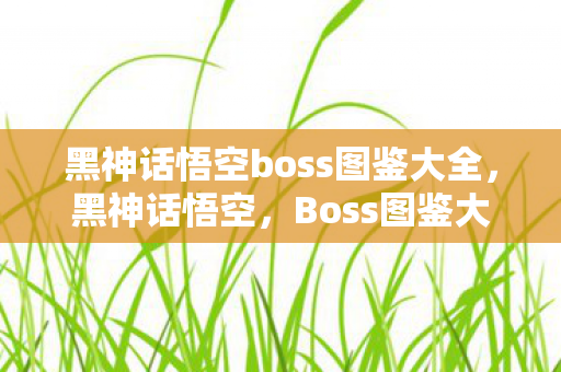 黑神话悟空boss图鉴大全,黑神话悟空,Boss图鉴大全 黑神话悟空boss图鉴大全,黑神话悟空,Boss图鉴大全