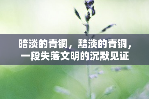 暗淡的青铜,黯淡的青铜,一段失落文明的沉默见证 暗淡的青铜,黯淡的青铜,一段失落文明的沉默见证