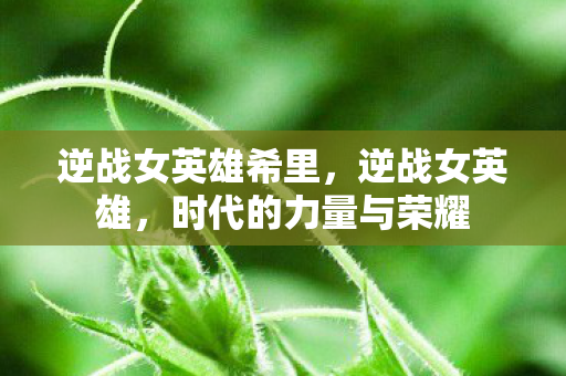 逆战女英雄希里，逆战女英雄，时代的力量与荣耀