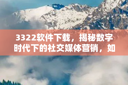 3322软件下载，揭秘数字时代下的社交媒体营销，如何玩转自媒体，实现流量变现