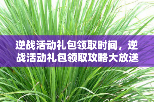逆战活动礼包领取时间，逆战活动礼包领取攻略大放送