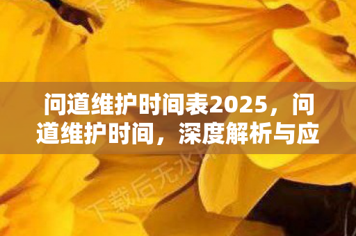 问道维护时间表2025，问道维护时间，深度解析与应对策略