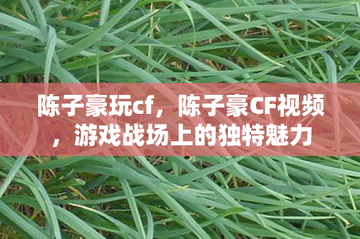 陈子豪玩cf,陈子豪CF视频,游戏战场上的独特魅力 陈子豪玩cf,陈子豪CF视频,游戏战场上的独特魅力