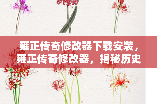 雍正传奇修改器下载安装，雍正传奇修改器，揭秘历史背后的秘密与真相