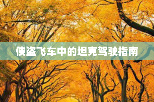 侠盗飞车中的坦克驾驶指南
