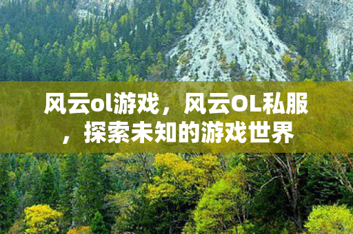 风云ol游戏,风云OL私服,探索未知的游戏世界 风云ol游戏,风云OL私服,探索未知的游戏世界