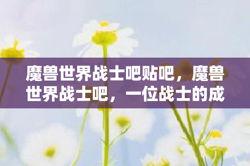 魔兽世界战士吧贴吧,魔兽世界战士吧,一位战士的成长历程与荣耀时刻 魔兽世界战士吧贴吧,魔兽世界战士吧,一位战士的成长历程与荣耀时刻